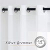 NICETOWN Bright White Sheer Long Curtains 96 Inch Long, 2 Panels, W54 x L96(Bright White)