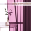 NICETOWN Bright White Sheer Long Curtains 96 Inch Long, 2 Panels, W54 x L96(Burgundy Red)