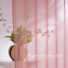 NICETOWN Bright White Sheer Long Curtains 96 Inch Long, 2 Panels, W54 x L96(Coral Pink)