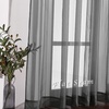 NICETOWN Bright White Sheer Long Curtains 96 Inch Long, 2 Panels, W54 x L96(Dark Grey)