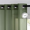 NICETOWN Bright White Sheer Long Curtains 96 Inch Long, 2 Panels, W54 x L96(Forest Green)