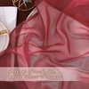 NICETOWN Bright White Sheer Long Curtains 96 Inch Long, 2 Panels, W54 x L96(Haute Red)