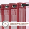 NICETOWN Bright White Sheer Long Curtains 96 Inch Long, 2 Panels, W54 x L96(Haute Red)
