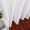 NICETOWN Bright White Sheer Long Curtains 96 Inch Long, 2 Panels, W54 x L96(Ivory)