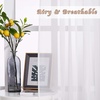 NICETOWN Bright White Sheer Long Curtains 96 Inch Long, 2 Panels, W54 x L96(Ivory)