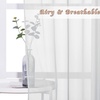 NICETOWN Bright White Sheer Long Curtains 96 Inch Long, 2 Panels, W54 x L96(Light Gray)
