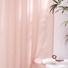 NICETOWN Bright White Sheer Long Curtains 96 Inch Long, 2 Panels, W54 x L96(Light Pink)