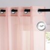 NICETOWN Bright White Sheer Long Curtains 96 Inch Long, 2 Panels, W54 x L96(Light Pink)