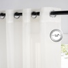 NICETOWN Bright White Sheer Long Curtains 96 Inch Long, 2 Panels, W54 x L96(Natural)
