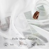 NICETOWN Bright White Sheer Long Curtains 96 Inch Long, 2 Panels, W54 x L96(Off White)