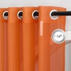 NICETOWN Bright White Sheer Long Curtains 96 Inch Long, 2 Panels, W54 x L96(Orange)