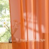 NICETOWN Bright White Sheer Long Curtains 96 Inch Long, 2 Panels, W54 x L96(Orange)