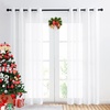 NICETOWN Bright White Sheer Long Curtains 96 Inch Long, 2 Panels, W54 x L96(Pure White)