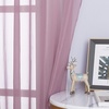 NICETOWN Bright White Sheer Long Curtains 96 Inch Long, 2 Panels, W54 x L96(Purple)