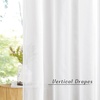 NICETOWN Bright White Sheer Long Curtains 96 Inch Long, 2 Panels, W54 x L96(Soft White)