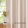 NICETOWN Bright White Sheer Long Curtains 96 Inch Long, 2 Panels, W54 x L96(Taupe)