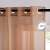 NICETOWN Bright White Sheer Long Curtains 96 Inch Long, 2 Panels, W54 x L96(Terracotta)