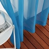 NICETOWN Bright White Sheer Long Curtains 96 Inch Long, 2 Panels, W54 x L96(Turquoise)