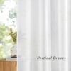 NICETOWN Bright White Sheer Long Curtains 96 Inch Long, 2 Panels, W54 x L96(White)