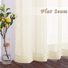 NICETOWN Bright White Sheer Long Curtains 96 Inch Long, 2 Panels, W54 x L96(Yellow Beige)