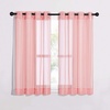 NICETOWN Bright White Sheer Long Curtains 96 Inch Long, 2 Panels, W54 x L96(Coral)