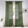 NICETOWN Bright White Sheer Long Curtains 96 Inch Long, 2 Panels, W54 x L96(Forest Green)