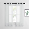 NICETOWN Bright White Sheer Long Curtains 96 Inch Long, 2 Panels, W54 x L96(Light Gray)