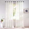 NICETOWN Bright White Sheer Long Curtains 96 Inch Long, 2 Panels, W54 x L96(Natural)