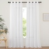NICETOWN Bright White Sheer Long Curtains 96 Inch Long, 2 Panels, W54 x L96(Off White)