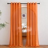 NICETOWN Bright White Sheer Long Curtains 96 Inch Long, 2 Panels, W54 x L96(Orange)