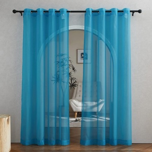 NICETOWN Bright White Sheer Long Curtains 96 Inch Long, 2 Panels, W54 x L96(Teal)