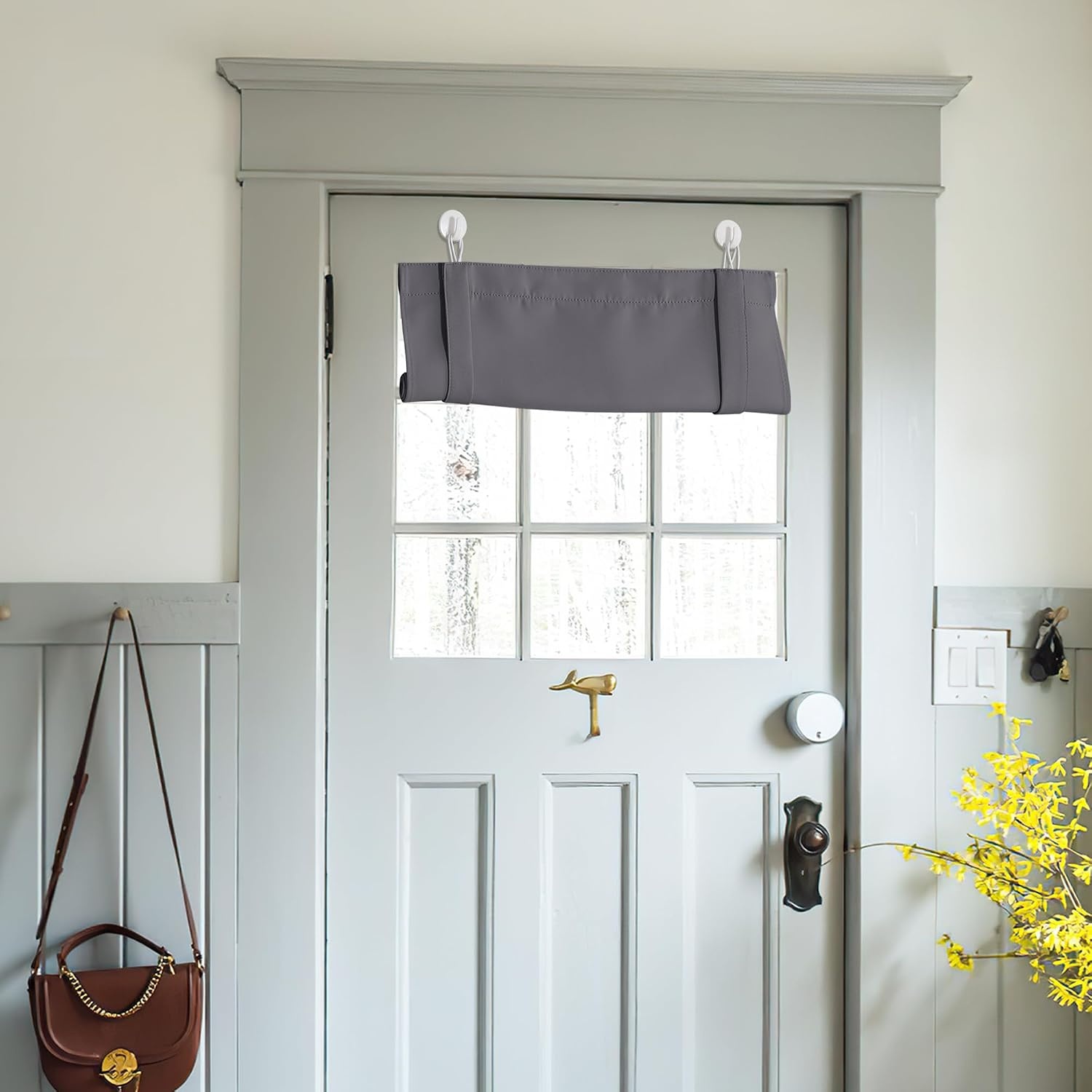 image:imageNICETOWN Classroom Door Curtain for Window French Door Shade for PrivacyGrey