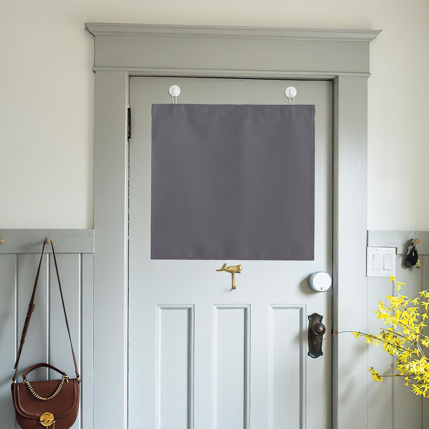 image:imageNICETOWN Classroom Door Curtain for Window French Door Shade for PrivacyGrey