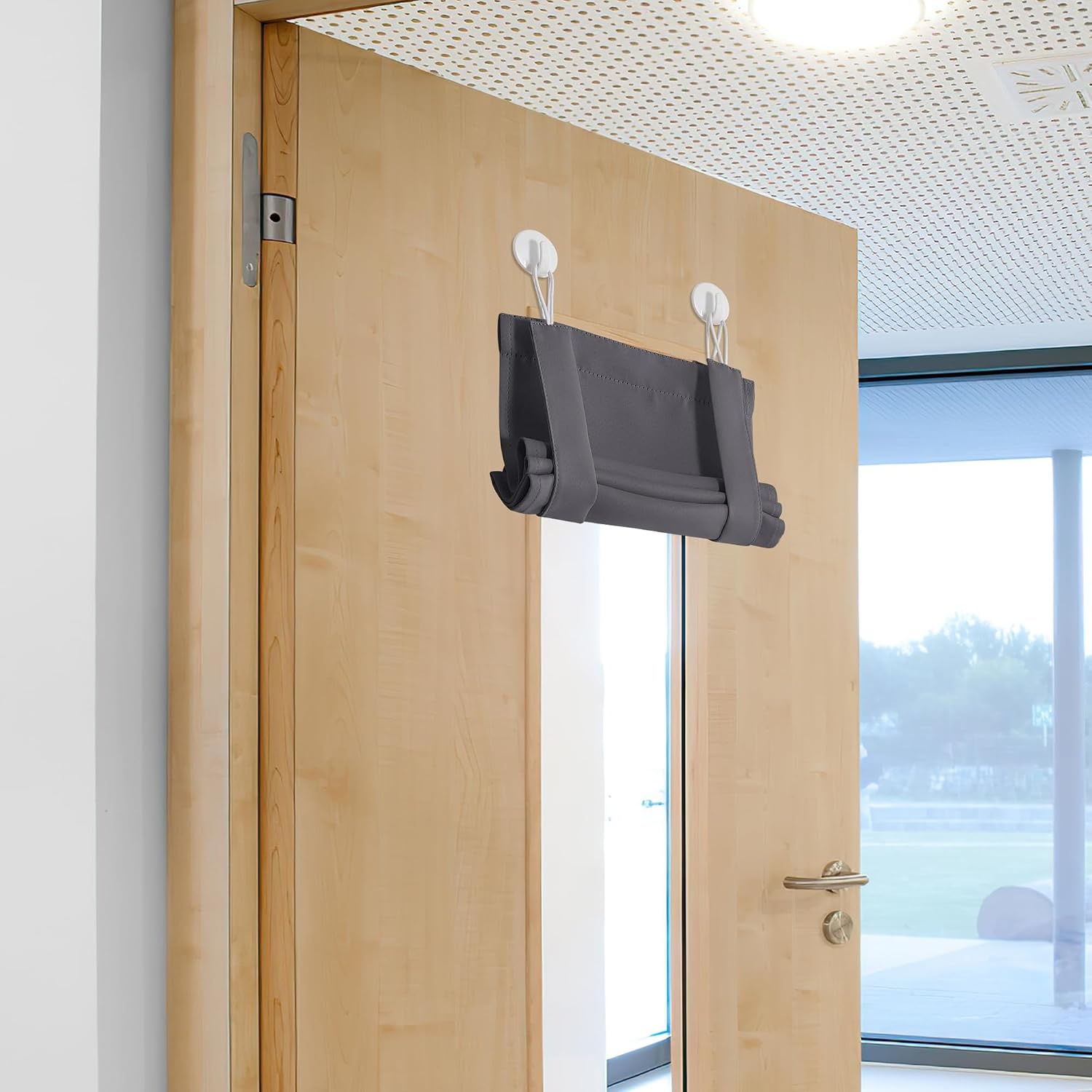 image:imageNICETOWN Classroom Door Curtain for Window French Door Shade for PrivacyGrey