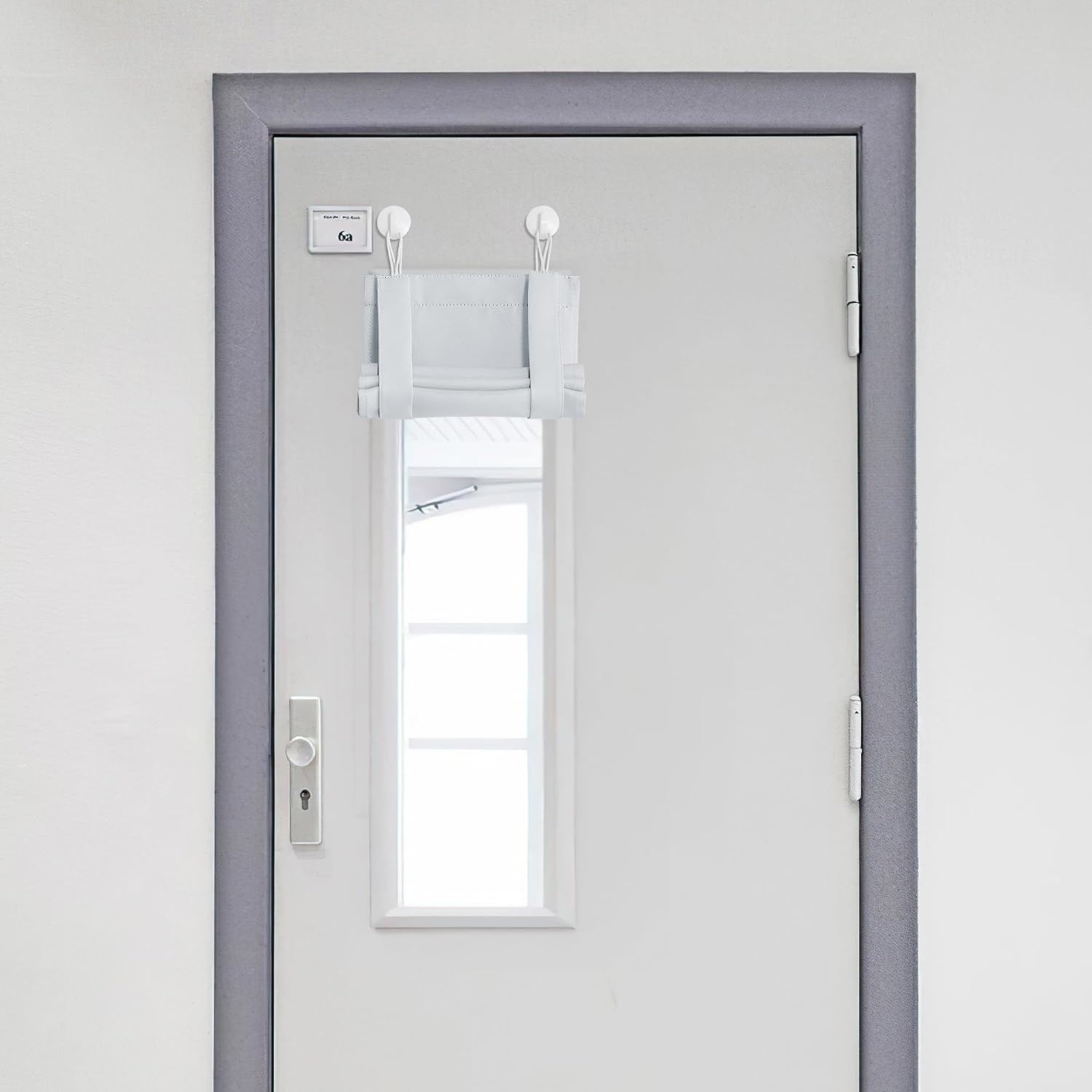 image:imageNICETOWN Classroom Door Curtain for Window French Door Shade for PrivacyGreyish White