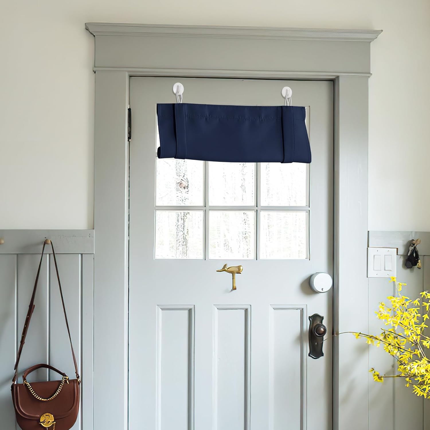 image:imageNICETOWN Classroom Door Curtain for Window French Door Shade for PrivacyNavy