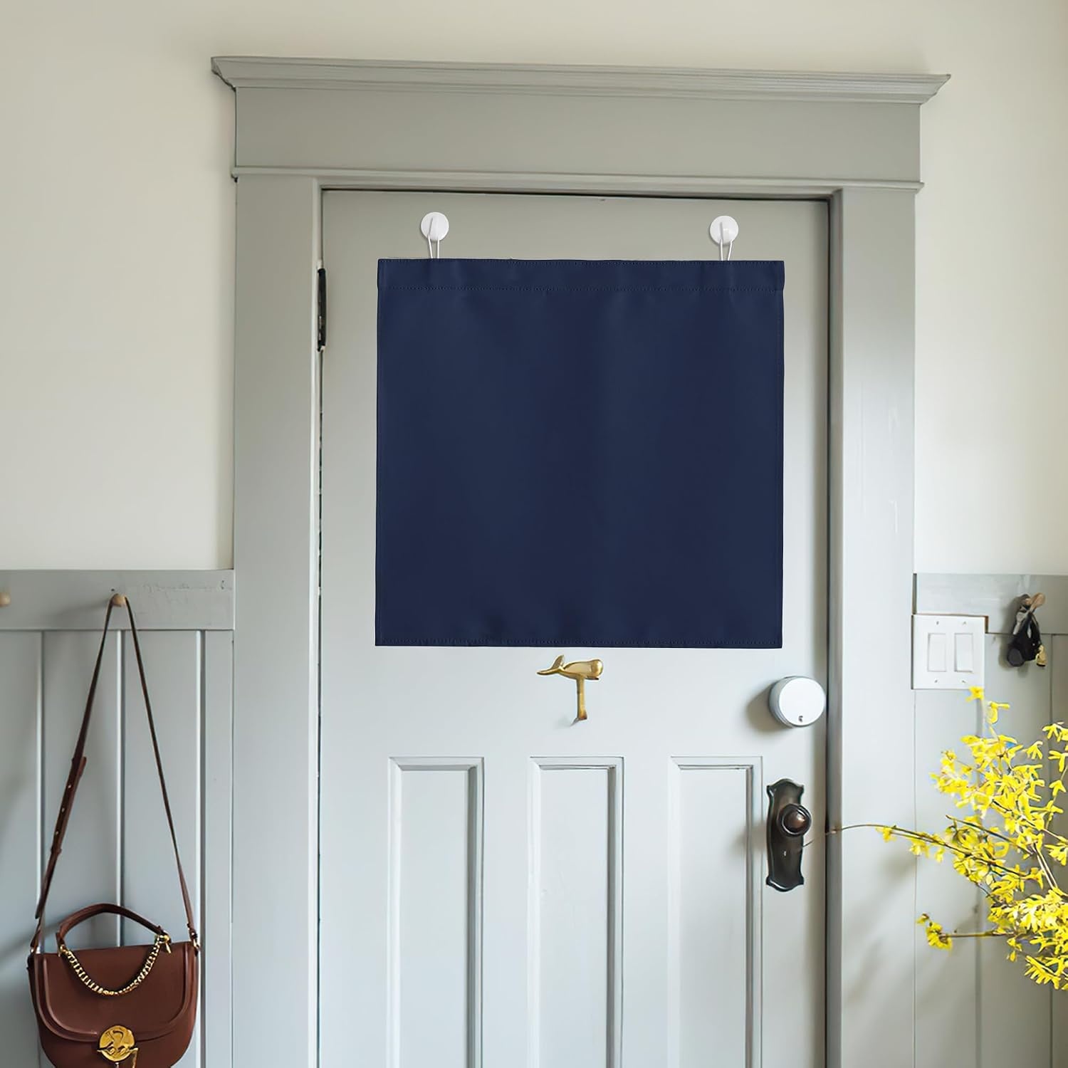 image:imageNICETOWN Classroom Door Curtain for Window French Door Shade for PrivacyNavy