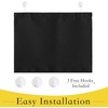 NICETOWN Classroom Door Curtain for Window, French Door Shade for Privacy(Black)