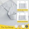 NICETOWN Classroom Door Curtain for Window, French Door Shade for Privacy(Greyish White)