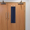 NICETOWN Classroom Door Curtain for Window, French Door Shade for Privacy(Navy)