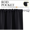 NICETOWN Black Blackout Curtains for Kitchen 34″ Wide x 63″ Long 2 Panels