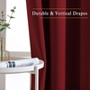 NICETOWN Burgundy Red Blackout Christmas Curtains, 2 Panels, W52xL84