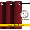 NICETOWN Burgundy Red Blackout Christmas Curtains, 2 Panels, W52xL84