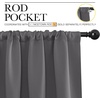 NICETOWN Grey Blackout Curtains for Bedroom 42″ Wide x 36″ Long 2 Panels