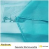 NICETOWN Outdoor Sheer Curtains for Patio Waterproof, 2 Panels Sheer Texture Curtain Panels for Gazebo, Porch, Pergola, Voile Drapes with Rustproof Grommets for Living Room, W54 x L84 inch, White(Turquoise)