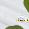 NICETOWN Outdoor Sheer Curtains for Patio Waterproof, 2 Panels Sheer Texture Curtain Panels for Gazebo, Porch, Pergola, Voile Drapes with Rustproof Grommets for Living Room, W54 x L84 inch, White(Pure White)