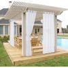 NICETOWN Outdoor Sheer Curtains for Patio Waterproof, 2 Panels Sheer Texture Curtain Panels for Gazebo, Porch, Pergola, Voile Drapes with Rustproof Grommets for Living Room, W54 x L84 inch, White(White)