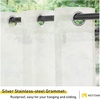 NICETOWN Outdoor Sheer Curtains for Patio Waterproof, 2 Panels Sheer Texture Curtain Panels for Gazebo, Porch, Pergola, Voile Drapes with Rustproof Grommets for Living Room, W54 x L84 inch, White(Beige)