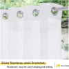 NICETOWN Outdoor Sheer Curtains for Patio Waterproof, 2 Panels Sheer Texture Curtain Panels for Gazebo, Porch, Pergola, Voile Drapes with Rustproof Grommets for Living Room, W54 x L84 inch, White(White)