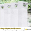 NICETOWN Outdoor Sheer Curtains for Patio Waterproof, 2 Panels Sheer Texture Curtain Panels for Gazebo, Porch, Pergola, Voile Drapes with Rustproof Grommets for Living Room, W54 x L84 inch, White(Pure White)